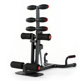 Deep Squat Machine For Home Gym, All-in-One Equipment, Adjustable For Glutes & Legs, Easy Assembly, 32.9x22.4x36.6 In, 300 Lbs, Red & Blue