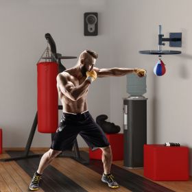 Speed Bag Boxing Punching Bag Wall Mount Height Adjustable, MMA, Martial Arts, and Boxing Equipment for Training at Home, Heavy-Duty Steel Platfo