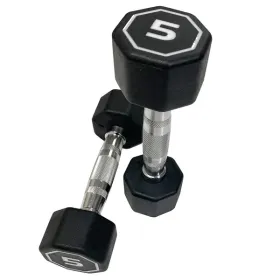 Premium Octagonal Dumbbell, Large Numbers, Hard Chrome Plated Handle Dumbbells To Assist With Push-Ups, 5 Lbs Set Of 2 Support For Self-pickup Fa