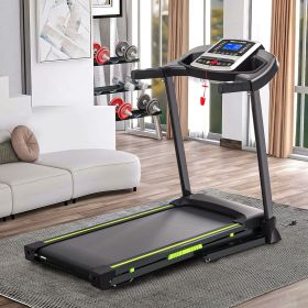 3.5  Portable Foldable Treadmill With Handles  Slope Home Walking Running Treadmill 0.5-7.5 MPH 330 Lb Weight Capacity