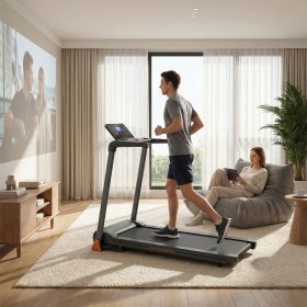 Folding Treadmill 3.5 Horsepower 0.5-8.5MPH 330LBS Capacity LED Display Foldable Walking Pad Treadmill For Home