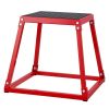 Plyometric Jump Box, 18 Inch Plyo Box, Steel Plyometric Platform and Jumping Agility Box, Anti-Slip Fitness Exercise Step Up Box for Home Gym Training