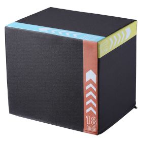 3 in 1 Plyometric Jump Box, 20/18/16 Inch Cotton Plyo Box, Platform & Jumping Agility Box