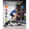 Bike Trainer, 1-13 Level, 26-29 in & 700C Wheels, Smart Bicycle Stationary Stand for Indoor Exercise Riding with Front Wheel Riser Block