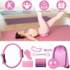 14Pcs Pilates Ring Essentials Kit For Women with Yoga Ball Arm Stretcher 5 Resistant Bands Figure 8 Resistant Band Elastic Band Non-slip Socks Yoga St