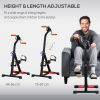 Pedal Exerciser, Hand Arm Knee and Leg Exercise Machine for Seniors, Height-adjustable, with LCD Display and Foot Massage Roller