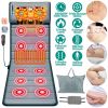Full Body Massage Mat with Neck Kneading Massager - 10 Targeted Points + 3-Level Lumbar Heating, 9 Vibration Modes/9 Speeds