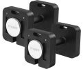 Adjustable Two Dumbbells Or Dumbbells Sets 50LB Square Dumbbell 9 in 1 Free Weights for Multi weight Options Quick-Lock Adjustable
