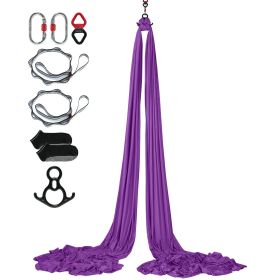 Aerial Silk & Yoga Swing, 8.7 Yards, Aerial Yoga Hammock Kit with 100gsm Nylon Fabric, Full Rigging Hardware & Easy Set-up Guide