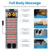 Full Body Electric Massage Mat Heating Vibration Massage Pad Cushion Back Massage Mattress Chair Pad with Neck Foot Massage Head Pillow and Cloth Lumb
