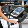 Compact Foldable Home Treadmill: Max 7.5MPH, 8 Shock Absorbers, 41.3×16.5' Running Area, 12 Programs