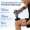 Massage Gun Deep Tissue, Back Massager for Pain Relief, Silent Mini Muscle Massager with 9 Massages Heads Birthday Gifts for Men Women Dad Him (Blue)