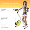 Foldable Magnetic Upright Exercise Bike Indoor Cycling with 8 Resistance Levels Yellow