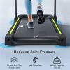 Folding Treadmill for Home, 3.5HP Quiet Motor & App Control, 3D Virtual Running, Shock Absorption, 400 lb Capacity, LCD Display, Bluetooth Speakers