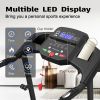 Folding Treadmill for Home Use, 2.5HP Quiet Motor, 0.5–7.5 MPH with 8% Manual Incline, Compact Electric Treadmill with LED Display, 300 LBS Capacity