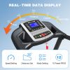 Folding Treadmill for Home, 3.5HP Quiet Motor & App Control, 3D Virtual Running, Shock Absorption, 400 lb Capacity, LCD Display, Bluetooth Speakers