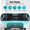 Walking Pad Treadmill 1-14km/h,300 lbs Capacity, LED Bluetooth music Under Desk Treadmill, Compact Treadmills for Home Hiking