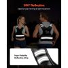 Adjustable Weighted Vest, 4-10 lbs Comfortable X-Shape Body Weight Vest Set with 6 Weight Packs and Reflective Stripe, for Men Women