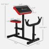 265 LBS Preacher Curl Bench for Strength Training, Adjustable Seated Arm Isolated Barbell Dumbbell Bicep Station, Black