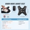 Weighted Vest, 16 lbs Weight Vest with Reflective Stripe, Adjustable Buckle Body Weight Vest for Men Women, Workout Equipment for Strength Training