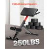 Roman Chair Hyperextension Bench, 250 lbs Adjustable & Foldable Extension Machine, Multi-Function Exercise Equipment for Glute, Hamstring, Back