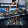 Compact Foldable Home Treadmill: Max 7.5MPH, 8 Shock Absorbers, 41.3×16.5' Running Area, 12 Programs