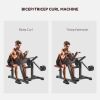 2-In-1 Bicep Preacher Curl Bench Bicep Curl Machine with Adjustable Seat and Elbow Cushion, for Home Gym Workout