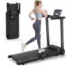 Folding Treadmill with Handles (Small Home Model) - 300lb Weight Capacity & 2.5HP Quiet Motor