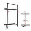 Folding Power Cage, Wall-Mounted Power Rack Squat Rack, Multifunctional Strength Training Workout Equipment with Landmine Holder