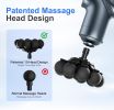 Massage Gun Deep Tissue, Back Massager for Pain Relief, Silent Mini Muscle Massager with 9 Massages Heads Birthday Gifts for Men Women Dad Him (Blue)