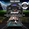 Compact Folding Treadmill for Home - 2.5HP Quiet Brushless Motor, 3-Level Incline, 7.5 MPH, Shock Absorption, Space-Saving Design for Running