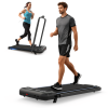 3 in 1 Under Desk Treadmill with Incline,Foldable Treadmills for Home, Walking Pad with Handle Bar for Walking and Jogging