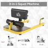 3-in-1 Multifunctional Padded Push Up Sit Up Deep Sissy Squat Machine Yellow