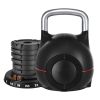 Kettlebell, Adjustable Kettlebell with 7 Weight Levels (5, 11.5, 18, 24.5, 31, 37.5, 44 lbs), Die-Cast Aluminum and ABS Material