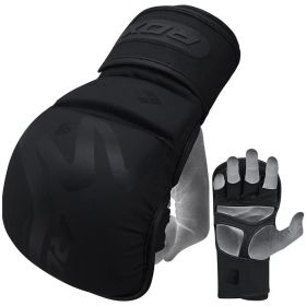 RDX T15 Noir Hybrid Mma Grappling Gloves With Best Knuckle Protection Plus