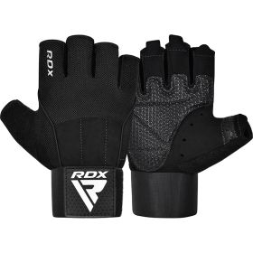 GYM WEIGHT LIFTING GLOVES W3 (Color: Black, size: XL)