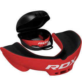 RDX 3w Mouth Guard (Color: BLACK/RED, size: Standard Size)