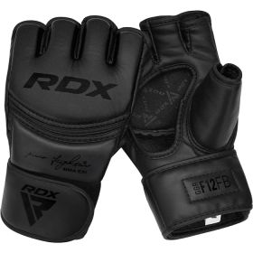 RDX F12 MMA Grappling Gloves (Color: FULL BLACK, size: XL)