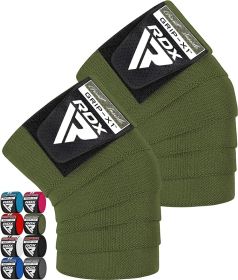 RDX K1 Elasticated Knee Compression Bandage Wraps OEKO-TEXÂ®Â Standard 100 certified (Color: ARMY GREEN, size: Standard Size)