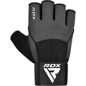 GYM WEIGHT LIFTING GLOVES W3 (Color: Grey, size: M)