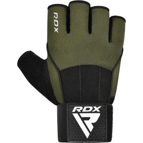 GYM WEIGHT LIFTING GLOVES W3 (Color: ARMY GREEN, size: S)