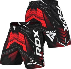 RDX IMMAF Approved MMA Fight & Training Shorts Red (Color: Red, size: 4XL)