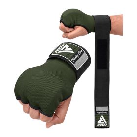 RDX IS Gel Padded Inner Gloves Hook & Loop Wrist Strap for Knuckle Protection OEKO-TEXÂ®Â Standard 100 certified (Color: ARMY GREEN, size: M)