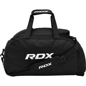 RDX R1 Duffel Bag with Backpack Straps (Color: BLACK/WHITE, size: Standard Size)