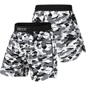 RDX T15 MMA Fight Shorts (Color: Camo Grey, size: S)