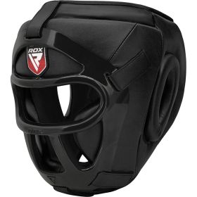 RDX T1 HeadGuard with Removable Face Cage (Color: Black, size: L)