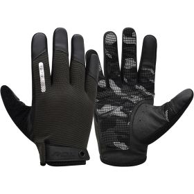 RDX T2 Touch Screen Friendly Full Finger Gym Gloves (Color: Black, size: S)