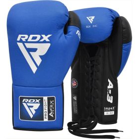 RDX PF APEX Competition/Fight Lace Up Boxing Gloves (Color: Blue, size: 8OZ)