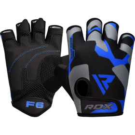 RDX F6 Fitness Gym Gloves (Color: Blue, size: L)