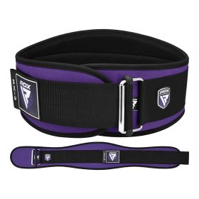 RDX X3 6 INCH Weightlifting Neoprene Gym Belt for Women (Color: Purple, size: XS)